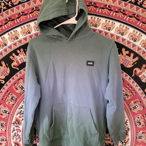 Vans Youth Large Blue/Green Ombre Gradient Kangaroo Pocket Pullover Hoodie